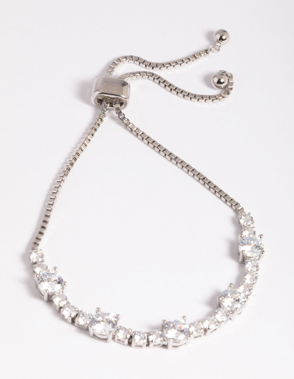 Rhodium  Tennis Bracelet