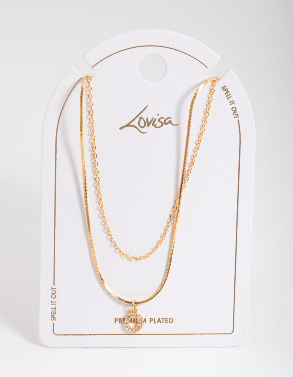 Letter O Layered Initial Necklace