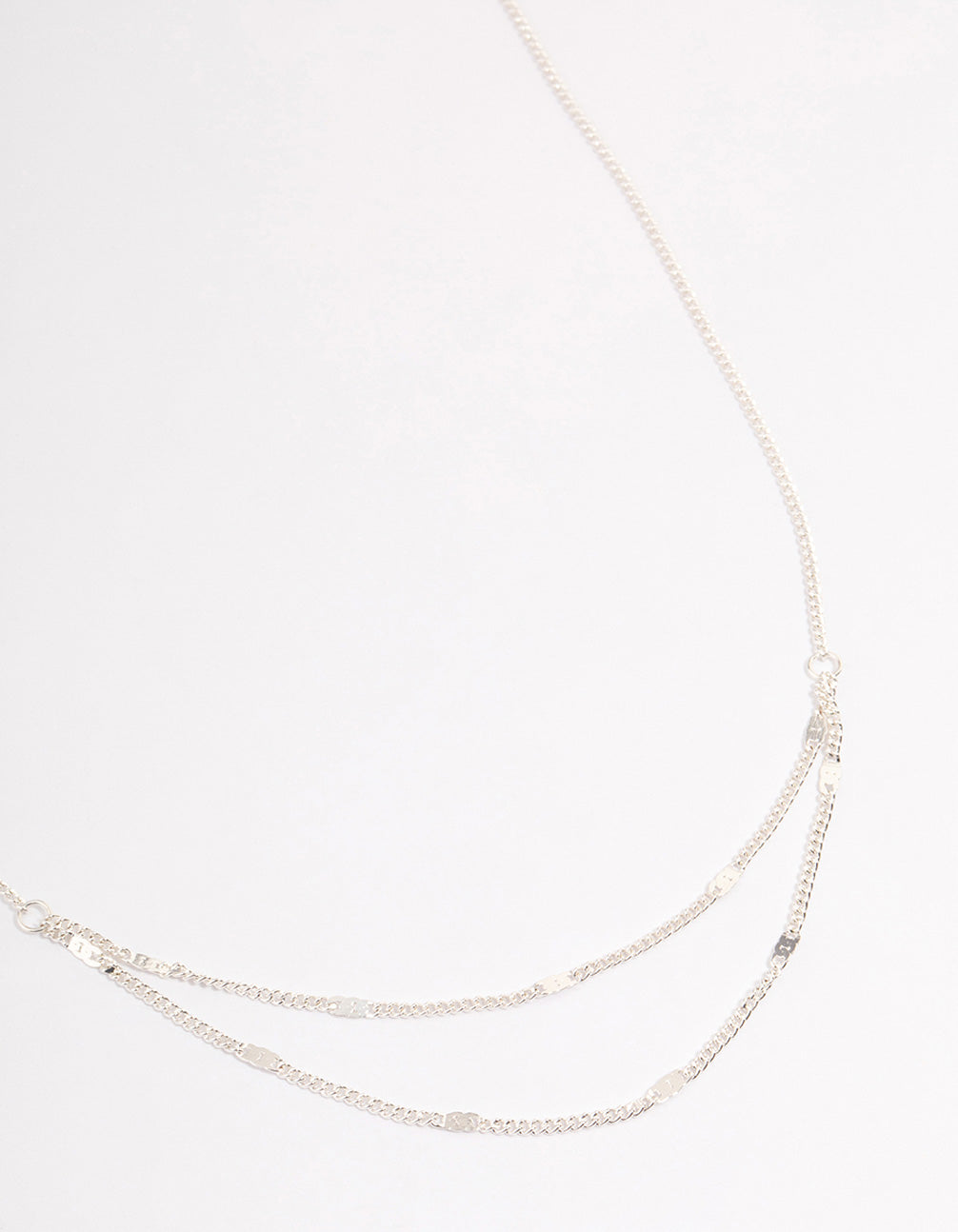 Clamped Cable Double Necklace