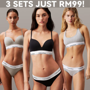 🎉 11.11 Mega Sale🎉Calvin Klein 3-Set Lingerie Bundle (6 Pieces)